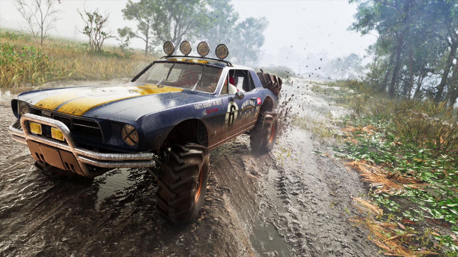 Dominator buggy mud action shot